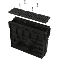 Піскоуловлювач Alca Plast AVZ104R-R401 для дренажного каналу AVZ104 з пластиковою рамою
