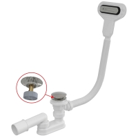 Сифон для ванны Alca A516CKM-120 Click-clack з плоским переливом