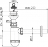 Сифон для умивальника DN 32 Alca A420 з пластмасовою решіткою DN 63