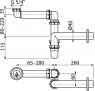 Cифон для умивальника DN 40 Alca A434