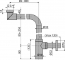Сифон для умивальника Alca A403 DN 32 DESIGN