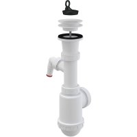 Cифон для мийки Alca Plast A442P-DN50/40 з пластмасовою решіткою DN 70
