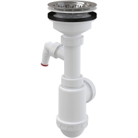 Сифон для мийки Alca A446P-DN50/40 з решіткою з нержавіючої сталі DN 115