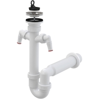 Cифон трубчастий Alca A820-DN50 з решіткою з нержавіючої сталі