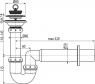 Сифон для мийки з гідрозатвором Alca A464-DN50 DN80 