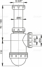 Сифон для мийки Alca A443-DN50/40 з накидною гайкою G 6/4"