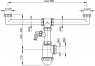 Сифон для здвоєної мийки Alca A448P-DN50/40 з накидними гайками 6/4"