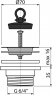 Донний клапан сифона для мийки 6/4" Alca A33 