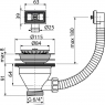 Донний клапан сифона для мийки Alca A38 6/4" з решіткою