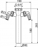 Перехідник Alca A44M-DN40 із двома підводками