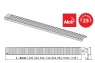 Решетка водосточная Alca Plast Line-850L