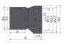 Адаптер для подключения бокового притока DN 50 Alca Plast AVZ-P003