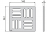 Дизайновая решетка Alca Plast MPV001-ANTIC 102x102x5